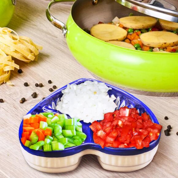 Blue Pottery - Heart Shape Server - Picture 2 of 4